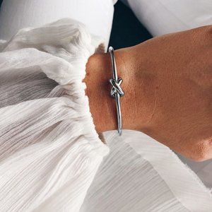 MVMT Silver Knot Cuff Bracelet